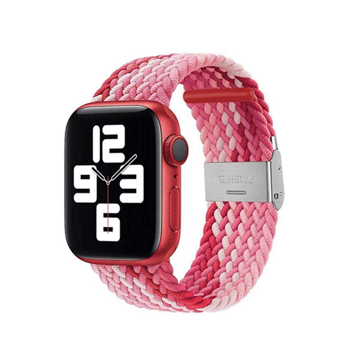 Apple Watch (38/40/SE/41/42mm) - Deluxe&trade; Woven Flettet Loop Rem - Rød