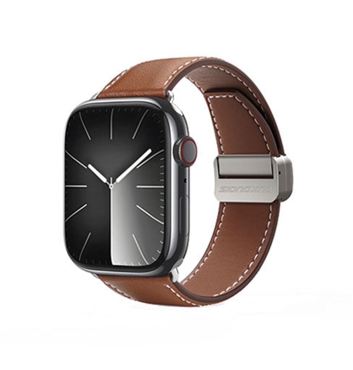 Apple Watch (38/40/SE/41/42mm) - DUX DUCIS® M-Buckle Ægte Læder Rem - Brun