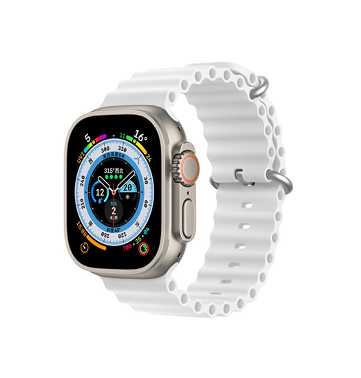 Apple Watch (38/40/SE/41/42mm) - DUX DUCIS® Wave Silikone Rem - Hvid