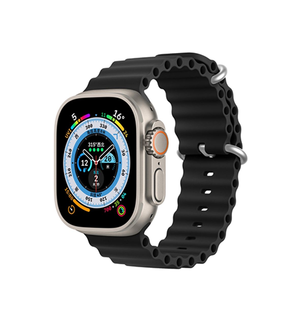 Apple Watch (38/40/SE/41/42mm) - DUX DUCIS® Wave Silikone Rem - Sort