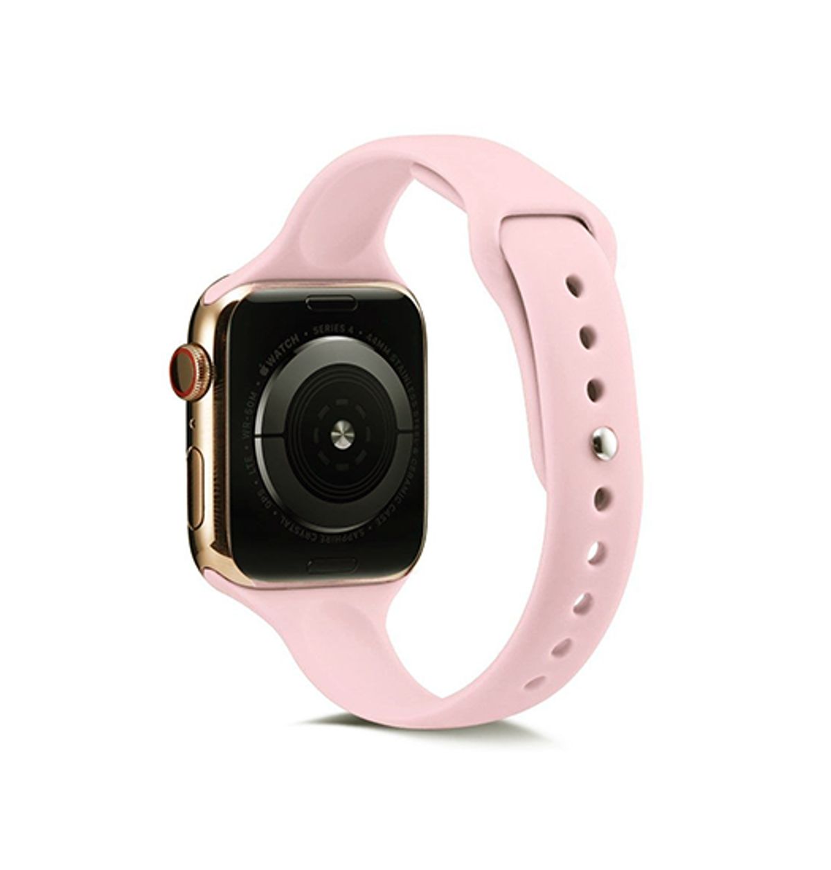 Apple Watch (38/40/SE/41/42mm) - ICON&trade; Tynd Classic Silikone Rem - Lyserød