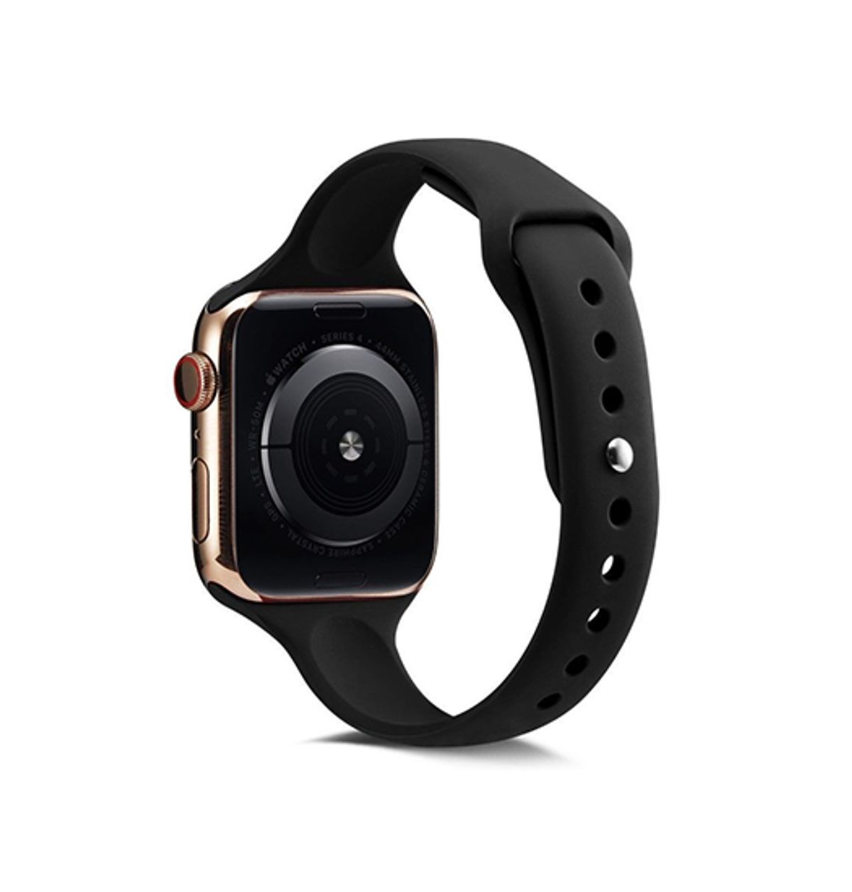 Apple Watch (38/40/SE/41/42mm) - ICON&trade; Tynd Classic Silikone Rem - Sort