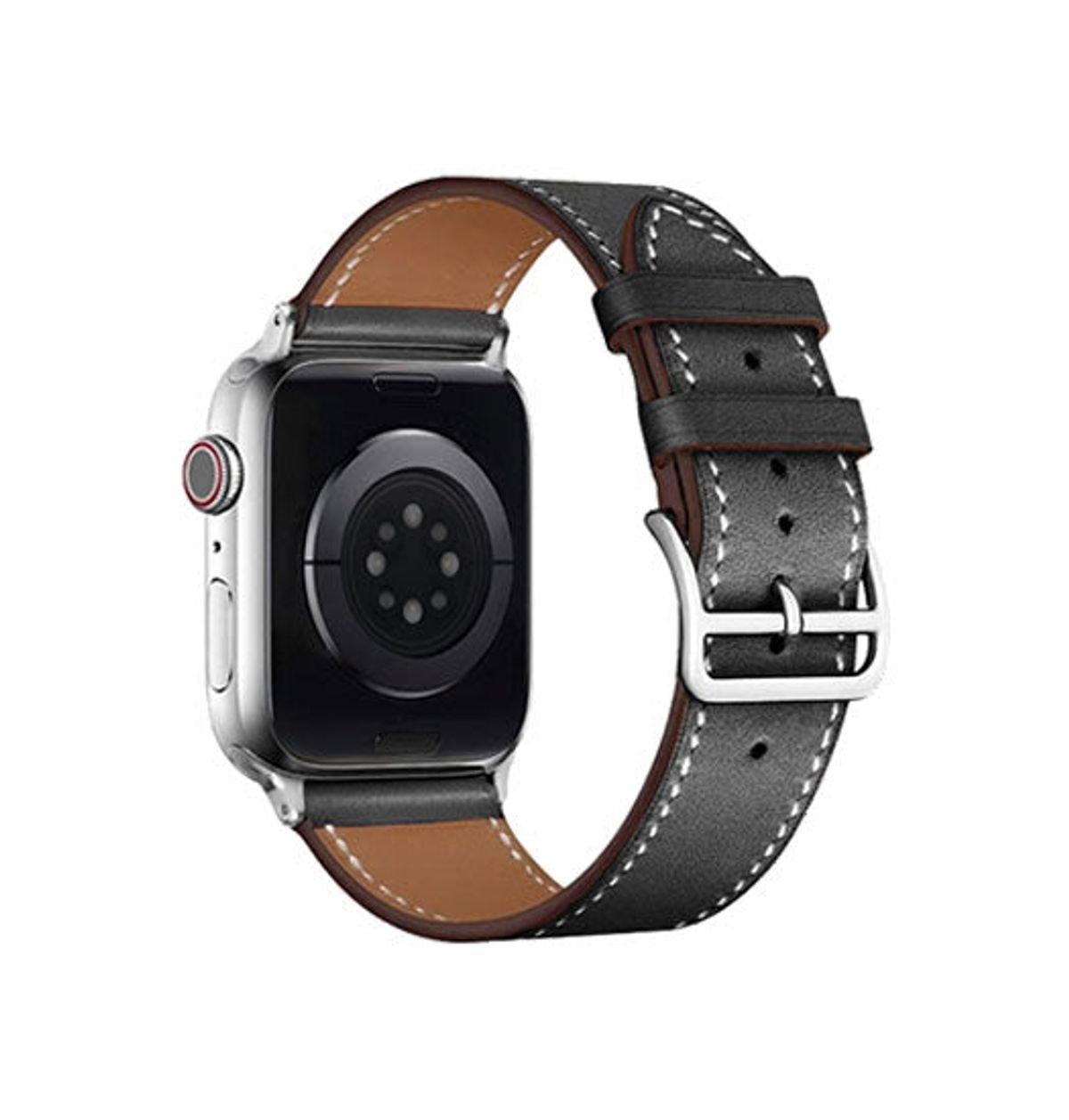 Apple Watch (38/40/SE/41/42mm) - IMAK&trade; Exhil Læder Rem - Sort