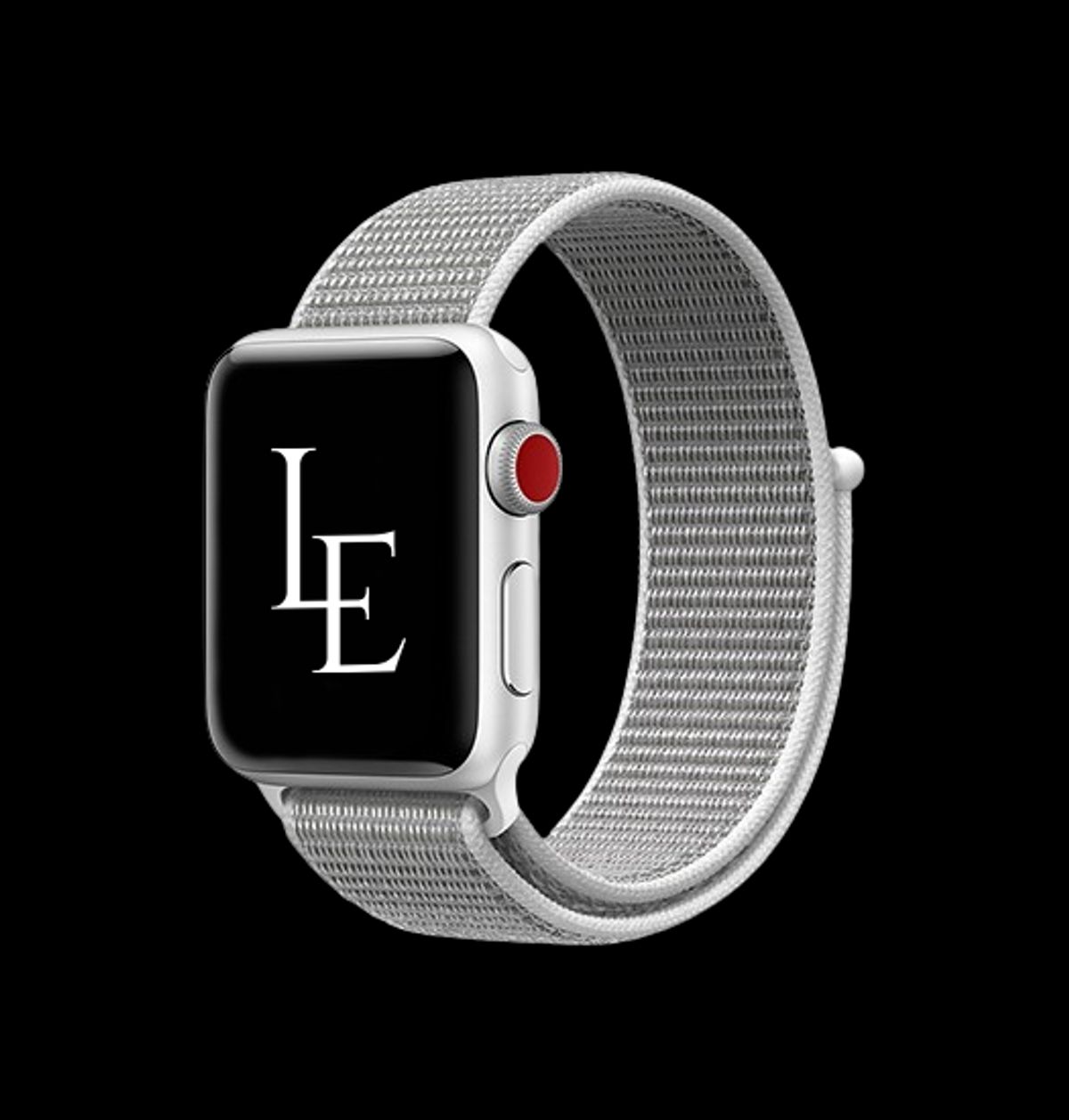 Apple Watch (38/40/SE/41/42mm) - L'Empiri&trade; Nylon Velcro Rem - Sølv