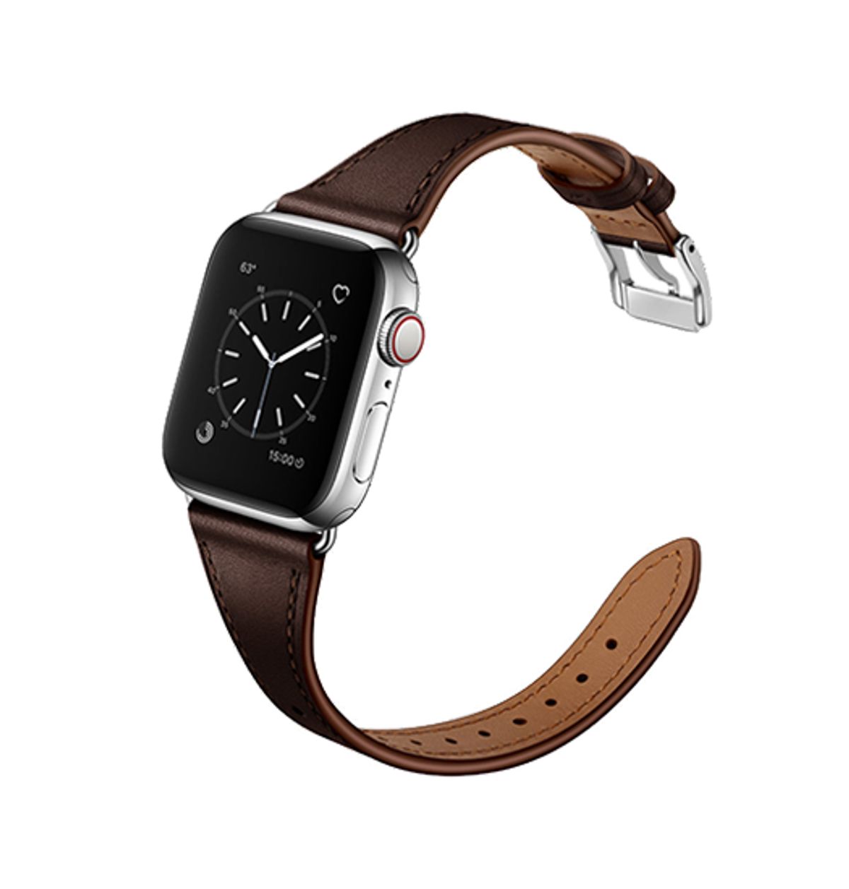 Apple Watch (38/40/SE/41/42mm) - L'Empiri&trade; Thin Ægte Læder Rem - Mørkebrun