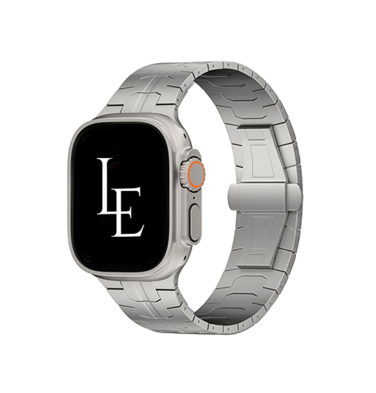 Apple Watch (38/40/SE/41/42mm) - L'Empiri&trade; X36 Ægte Titanium Rem - Sølv