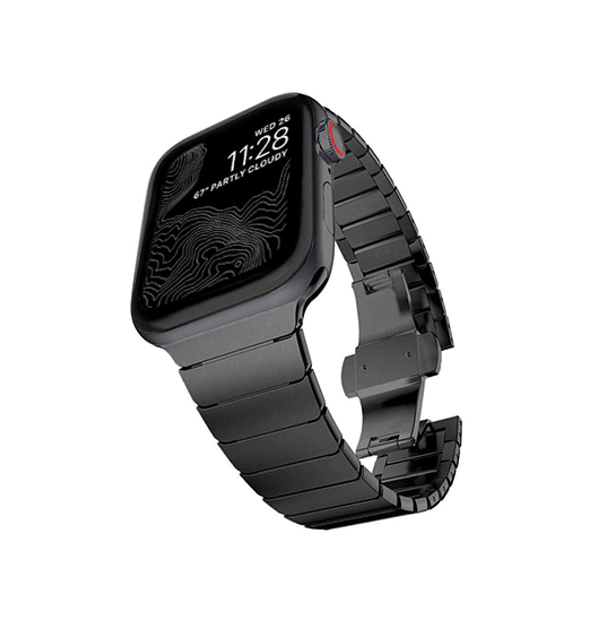 Apple Watch (38/40/SE/41/42mm) - NX-Tech&trade; Raptor Stål Rem - Sort