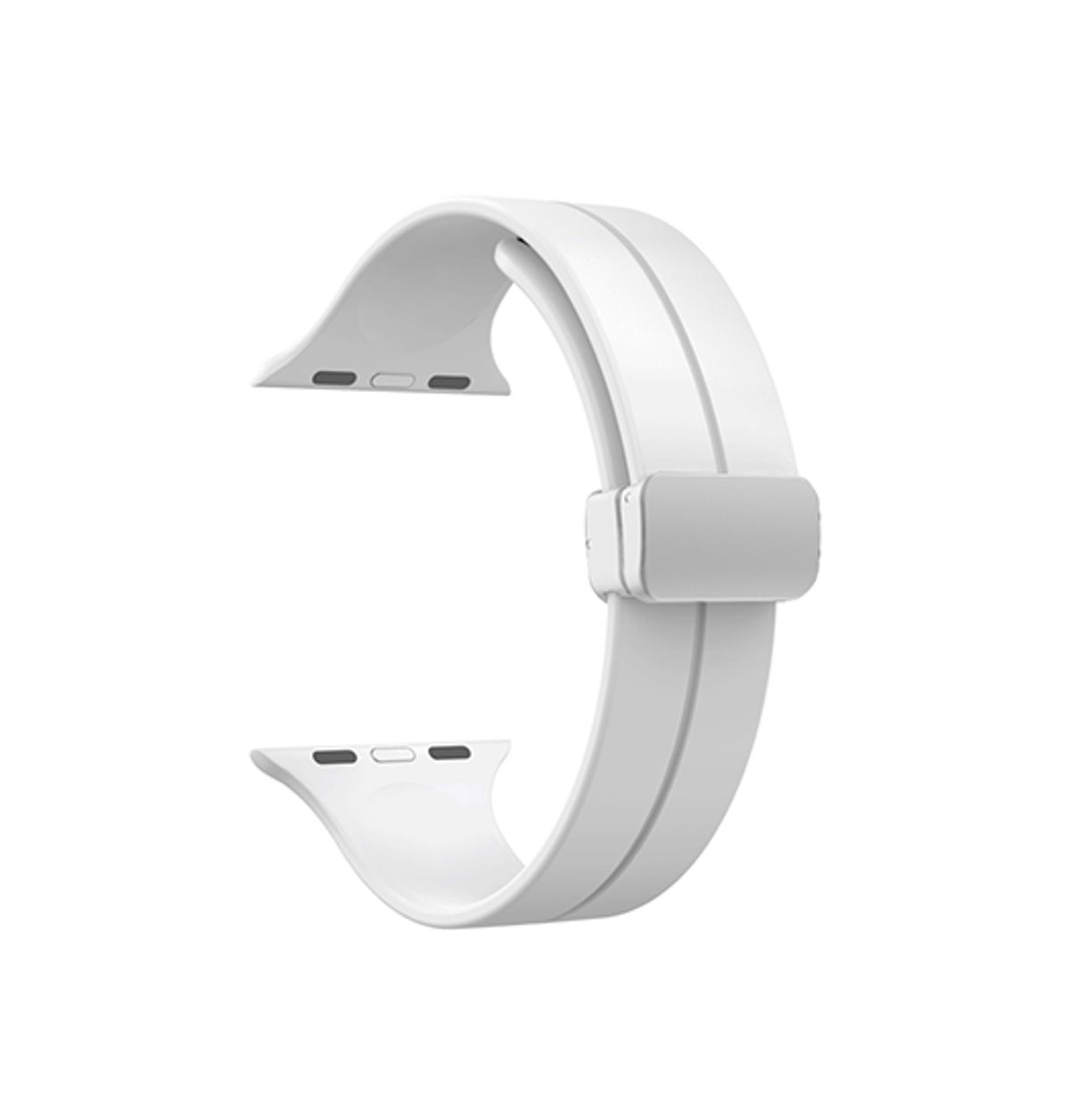 Apple Watch (38/40/SE/41/42mm) - S-Line&trade; Silikone Rem - Hvid