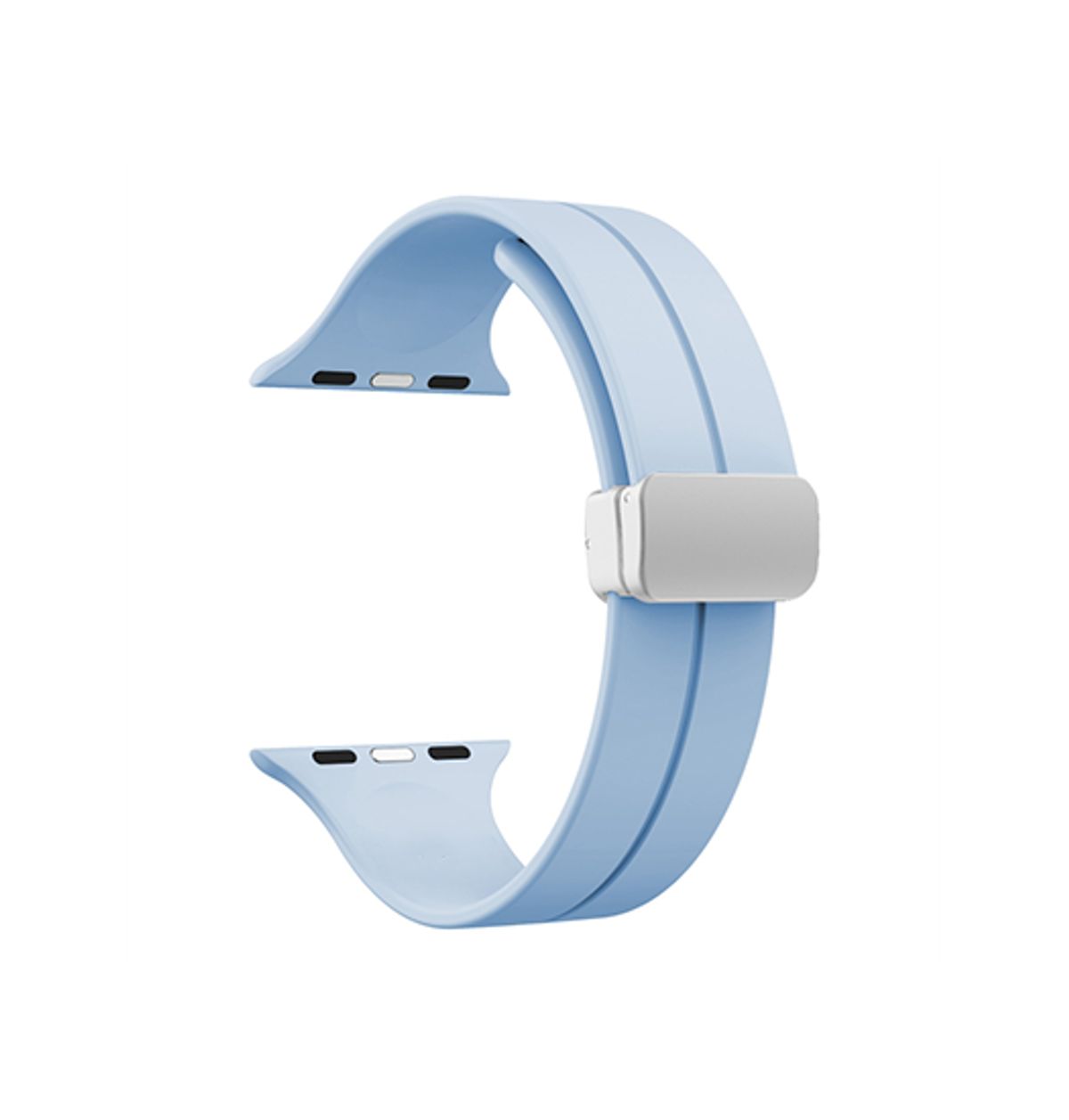 Apple Watch (38/40/SE/41/42mm) - S-Line&trade; Silikone Rem - Lyseblå