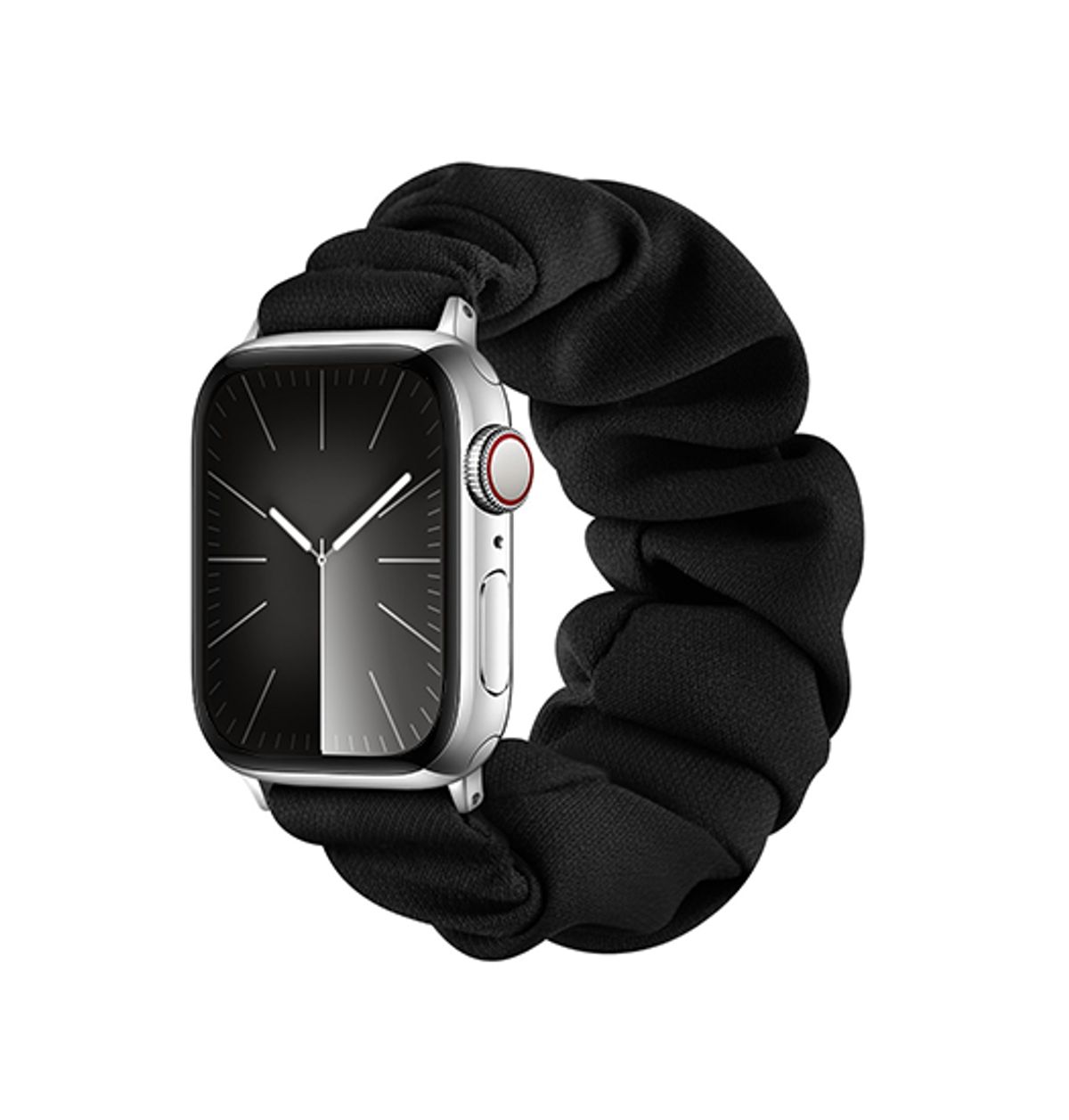 Apple Watch (38/40/SE/41/42mm) - Scrunchie Stof Dame Rem - Sort