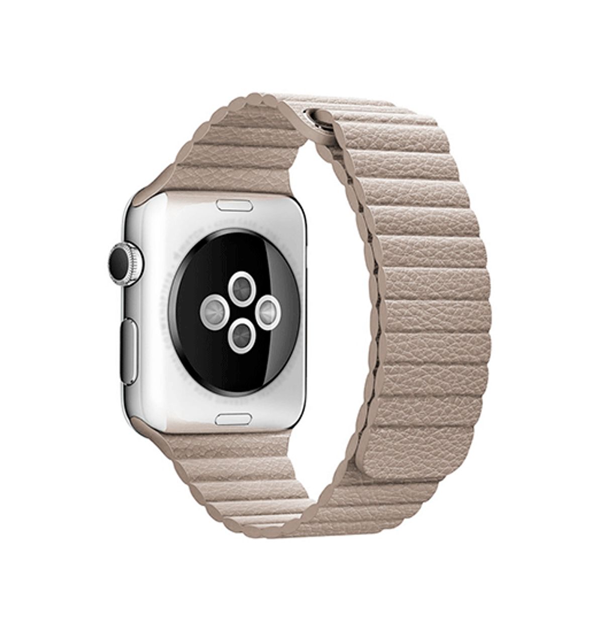 Apple Watch (38/40/SE/41/42mm) - Valence&trade; Loop Læder Rem - Beige