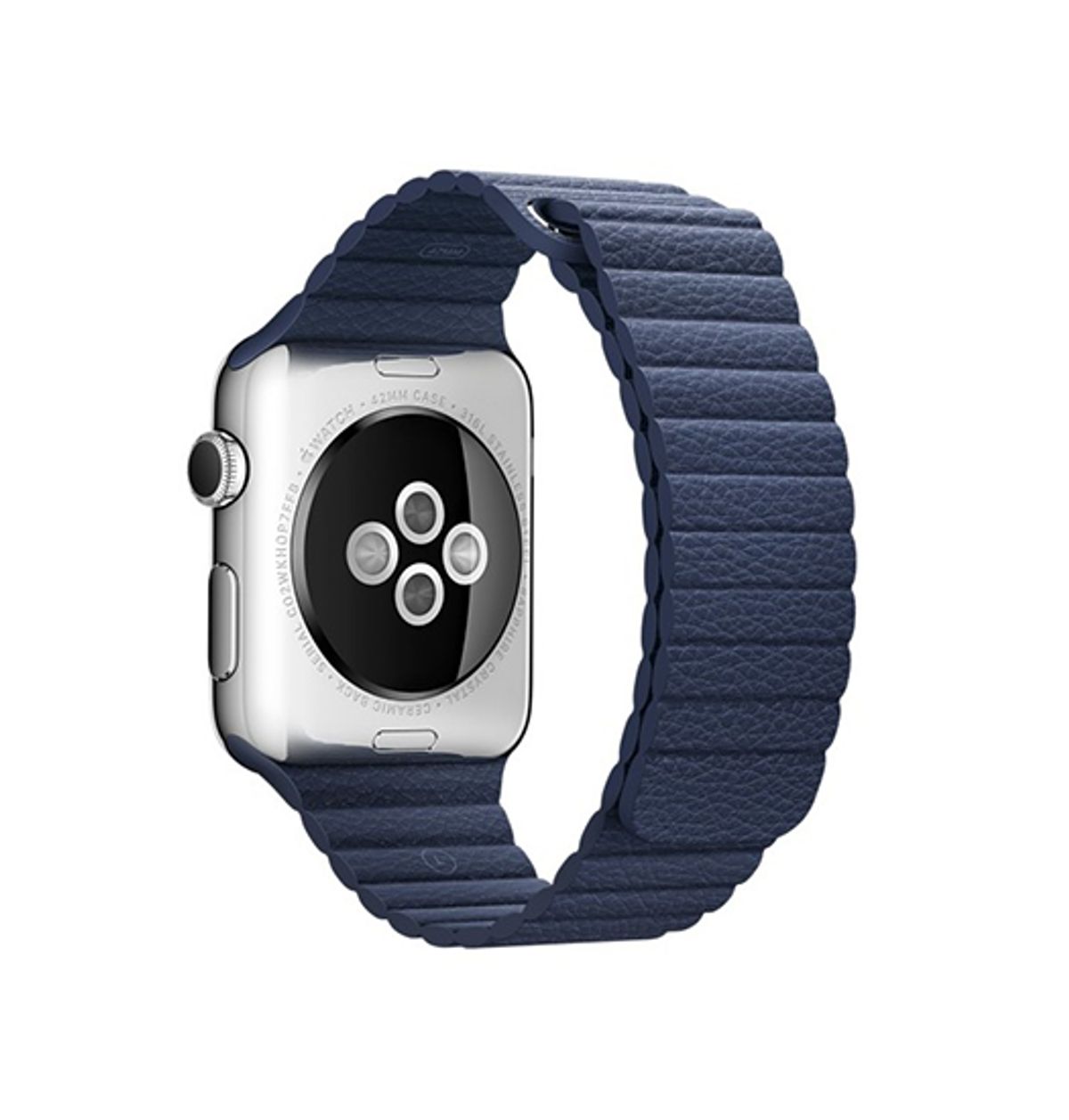 Apple Watch (38/40/SE/41/42mm) - Valence&trade; Loop Læder Rem - Navy