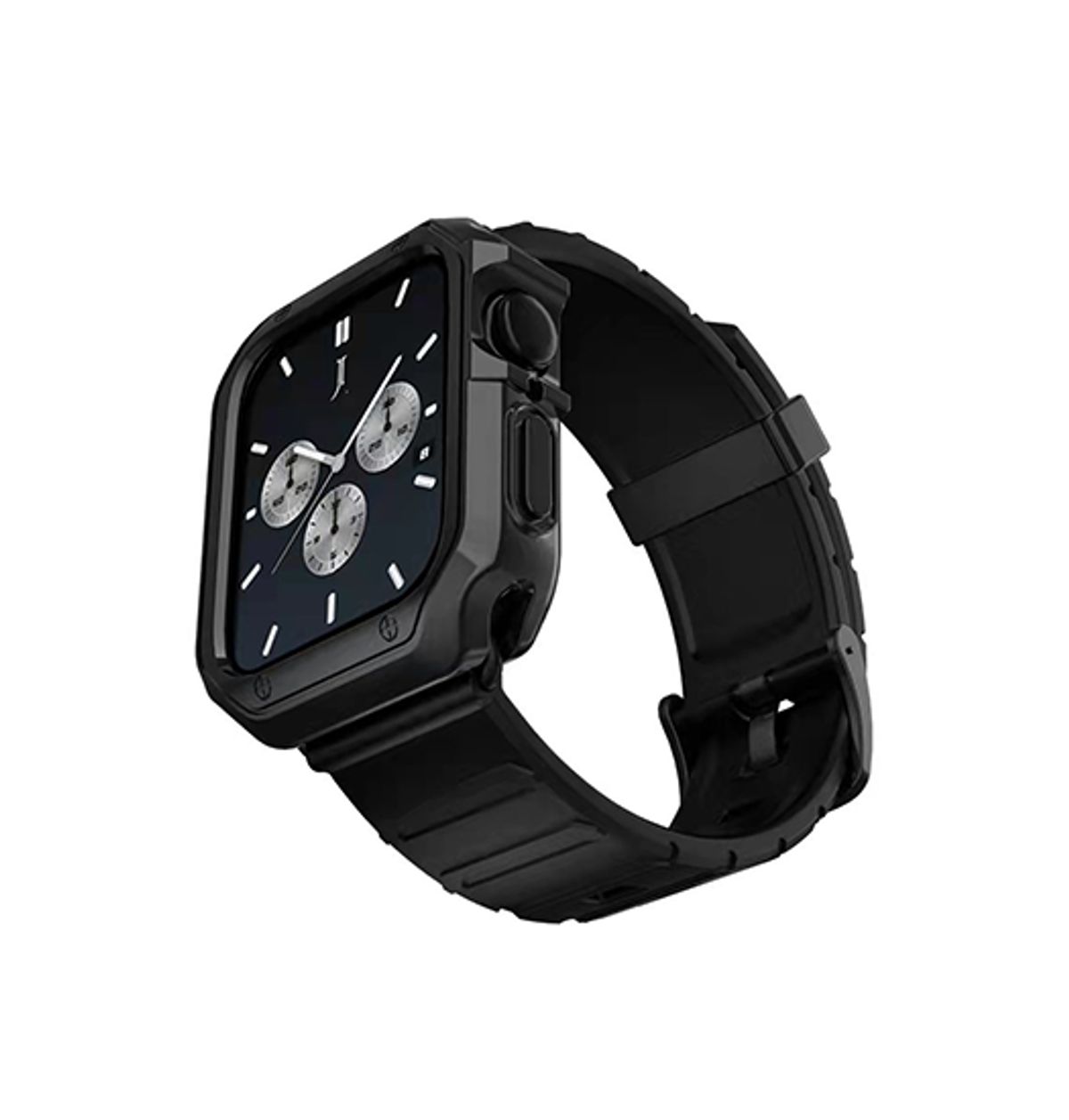 Apple Watch (41mm) - K2&trade; Stødsikkert Håndværker Rem / Cover - Sort