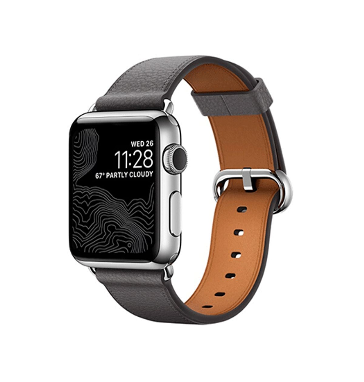 Apple Watch (42/44/SE/45/46/49mm) - Deluxe&trade; Classic Læder Rem - Stone