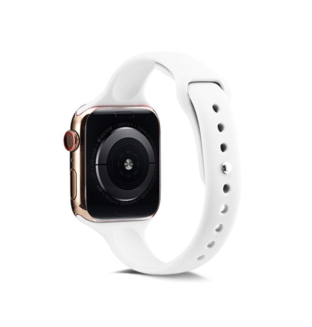 Apple Watch (42/44/SE/45/46/49mm) - ICON&trade; Tynd Classic Silikone Rem - Hvid