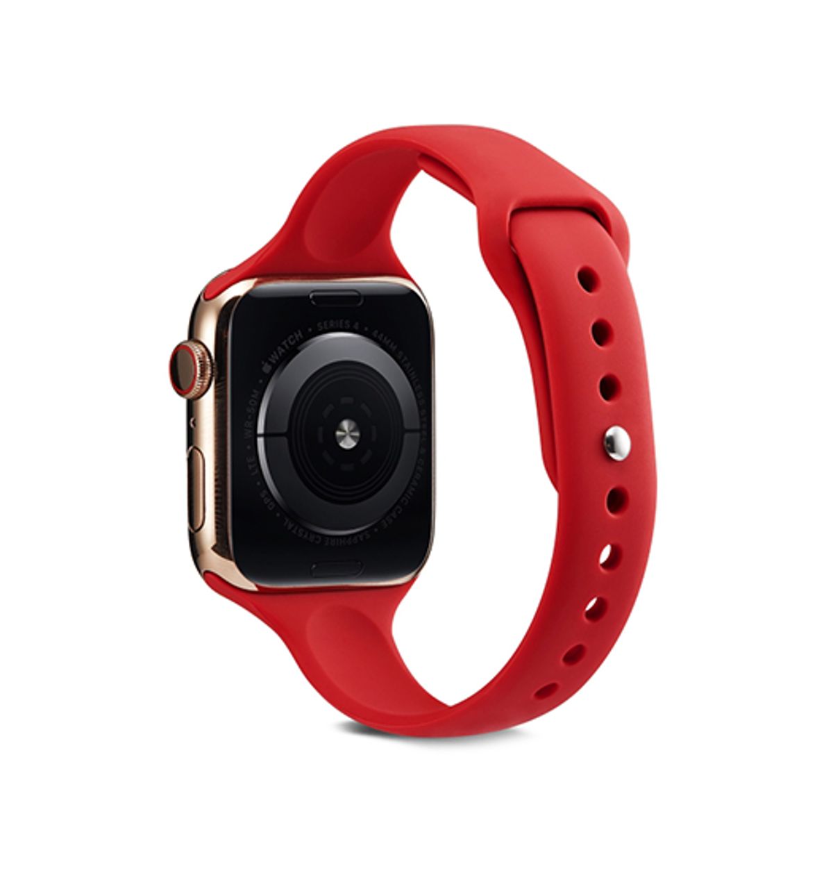 Apple Watch (42/44/SE/45/46/49mm) - ICON&trade; Tynd Classic Silikone Rem - Rød