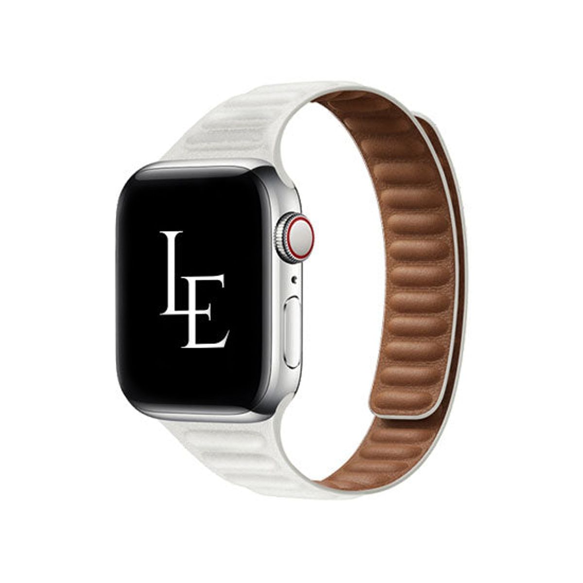 Apple Watch (42/44/SE/45/46/49mm) - L'Empiri&trade; Thin Magnetisk Læder Rem - Hvid