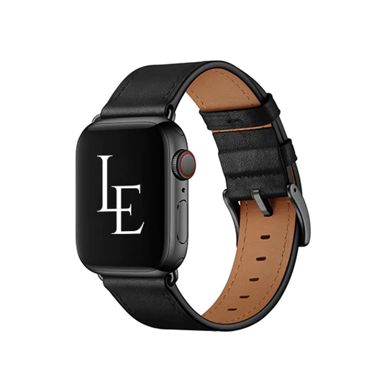 Apple Watch (42/44/SE/45/46/49mm) - L'Empiri&trade; Verona Ægte Læder Rem - Mat Sort