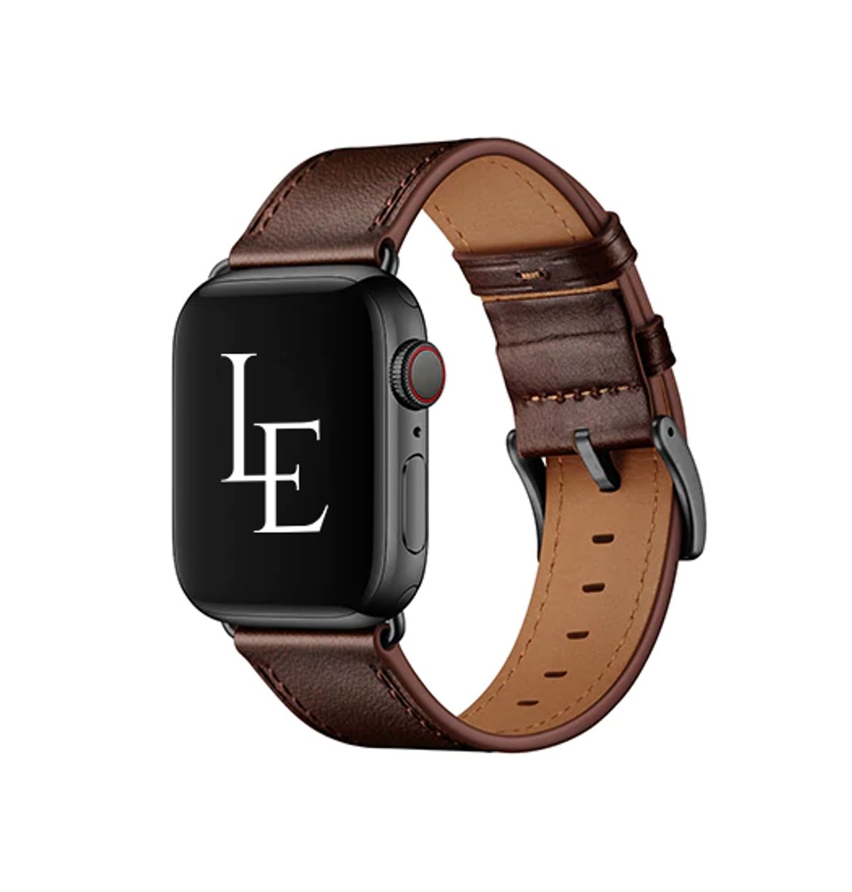 Apple Watch (42/44/SE/45/46/49mm) - L'Empiri&trade; Verona Ægte Læder Rem - Mørkebrun