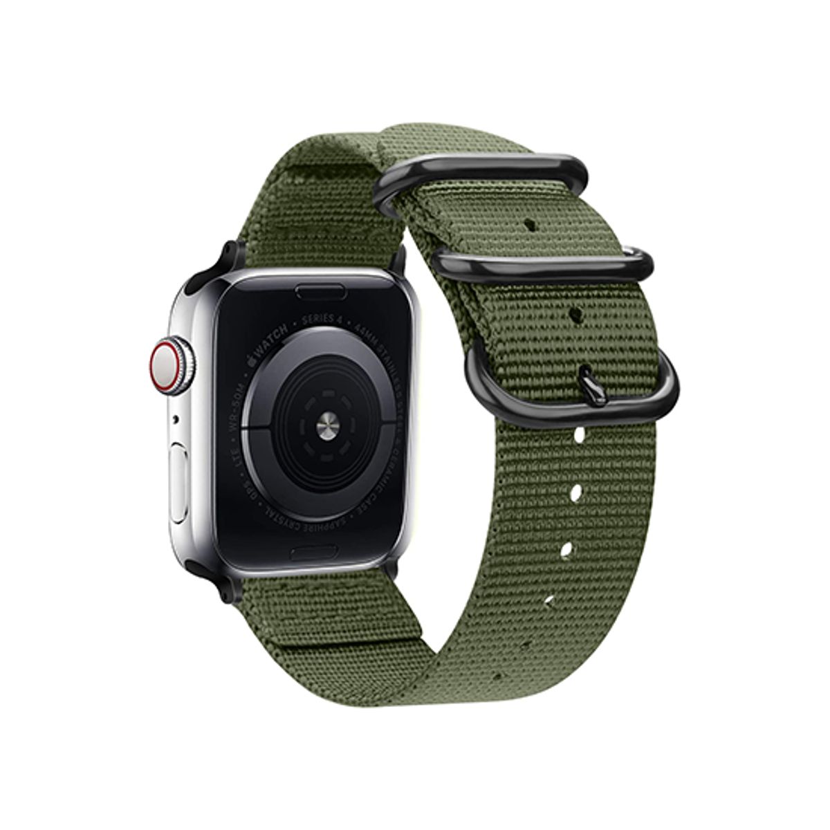 Apple Watch (42/44/SE/45/46/49mm) - Nato Military Nylon Rem - Army Green