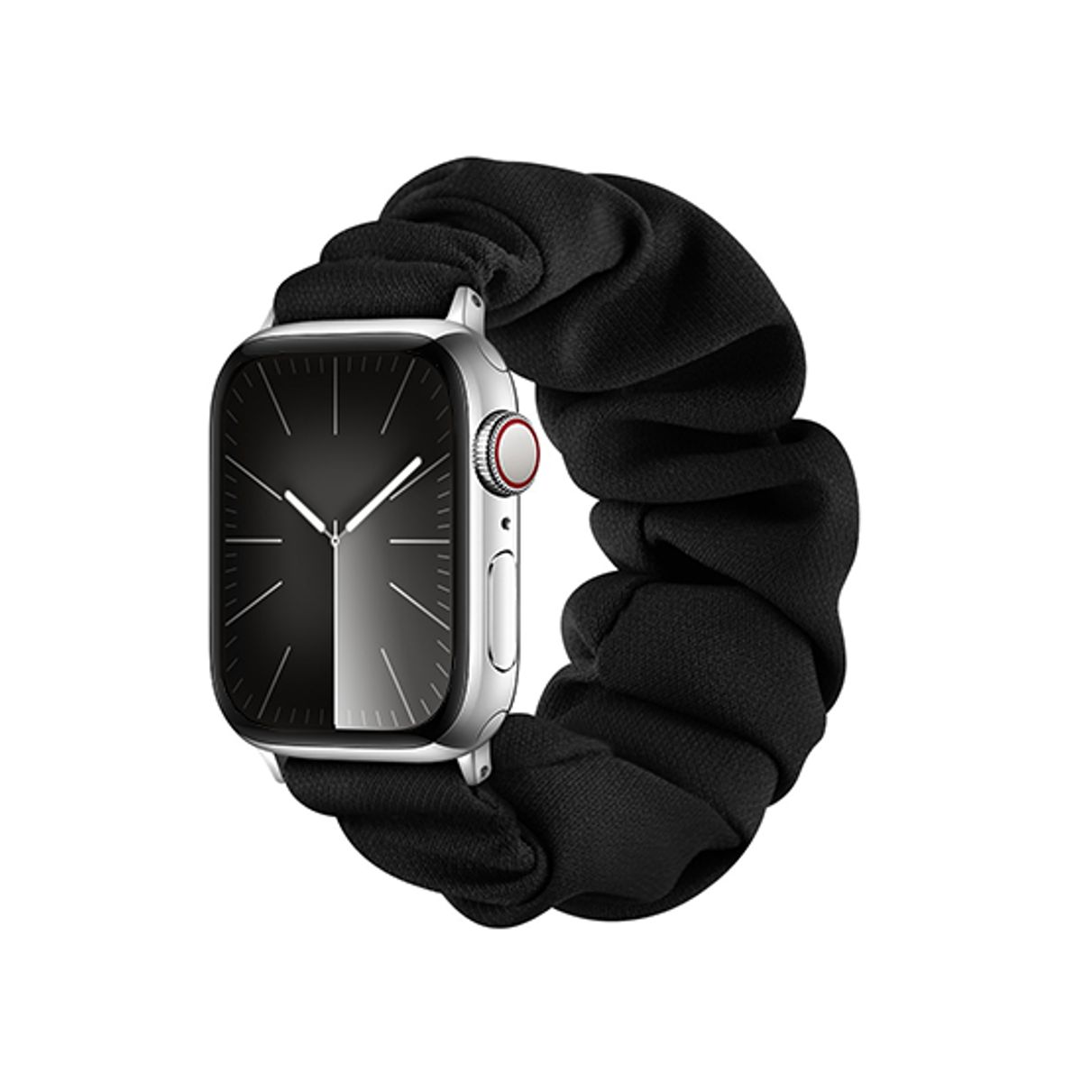 Apple Watch (42/44/SE/45/46/49mm) - Scrunchie Stof Dame Rem - Sort