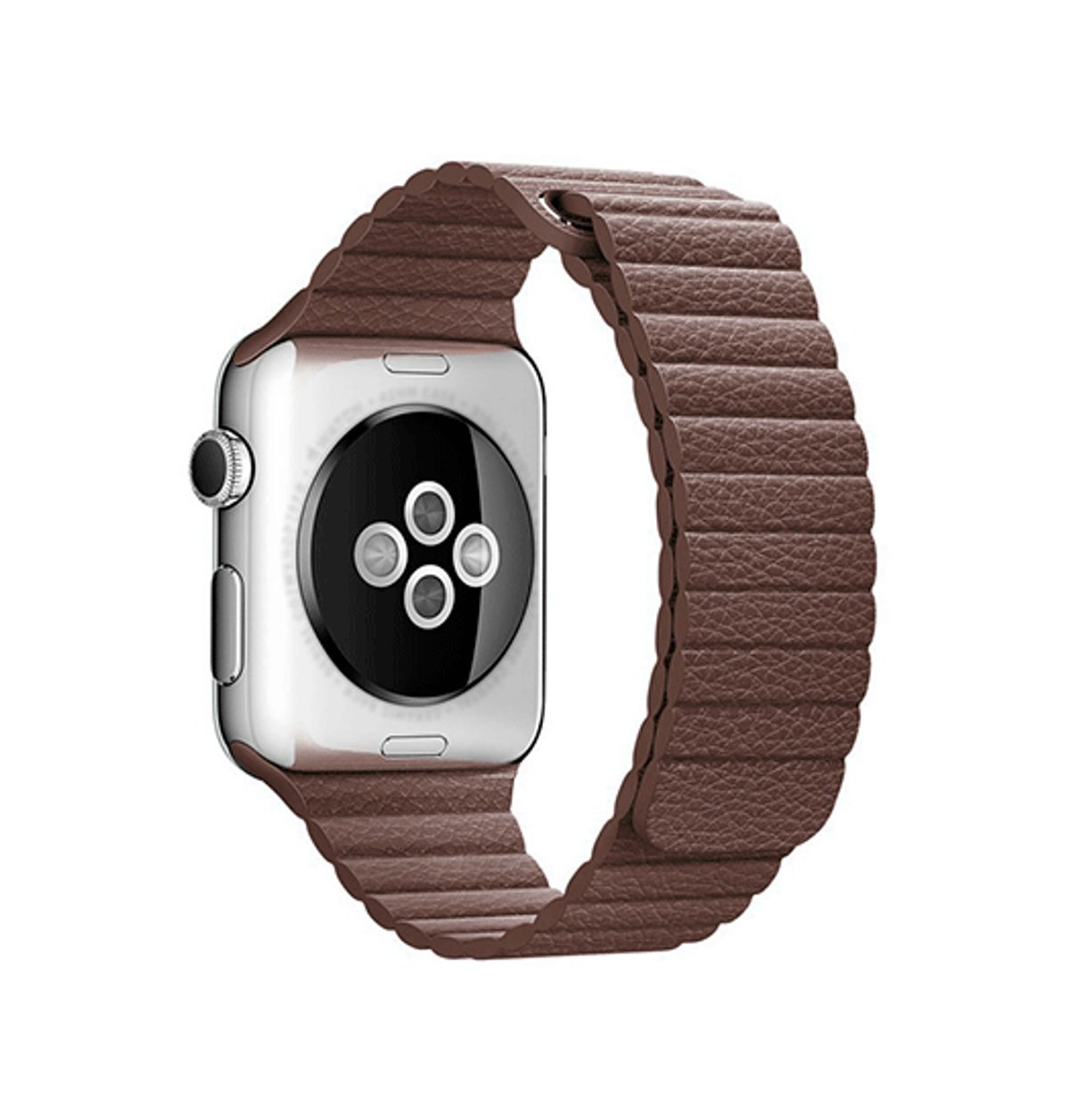 Apple Watch (42/44/SE/45/46/49mm) - Valence&trade; Loop Læder Rem - Mørkebrun