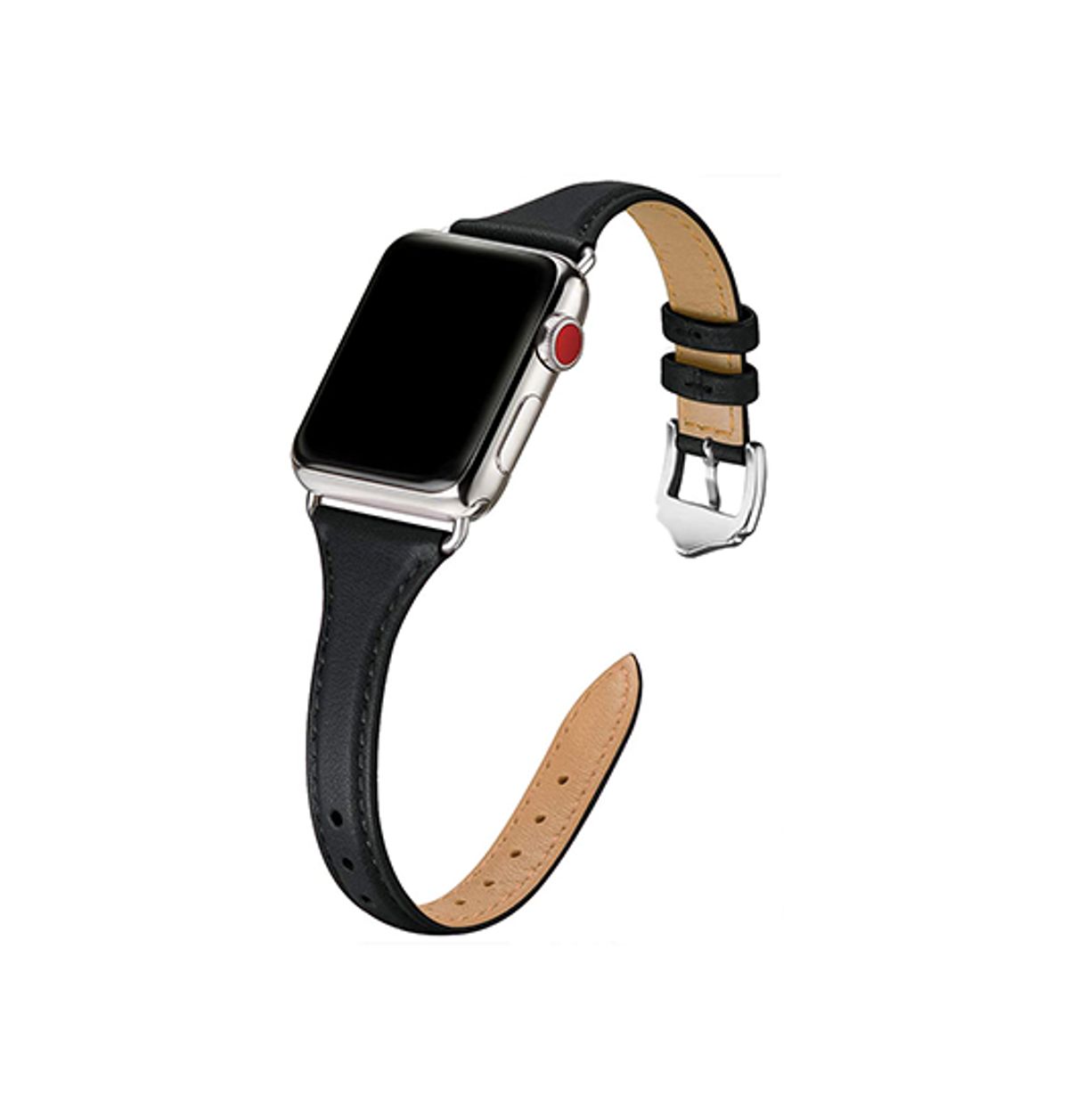 Apple Watch (42/44/SE/45/46/49mm) - Wonder&trade; Classic Læder Rem - Sort