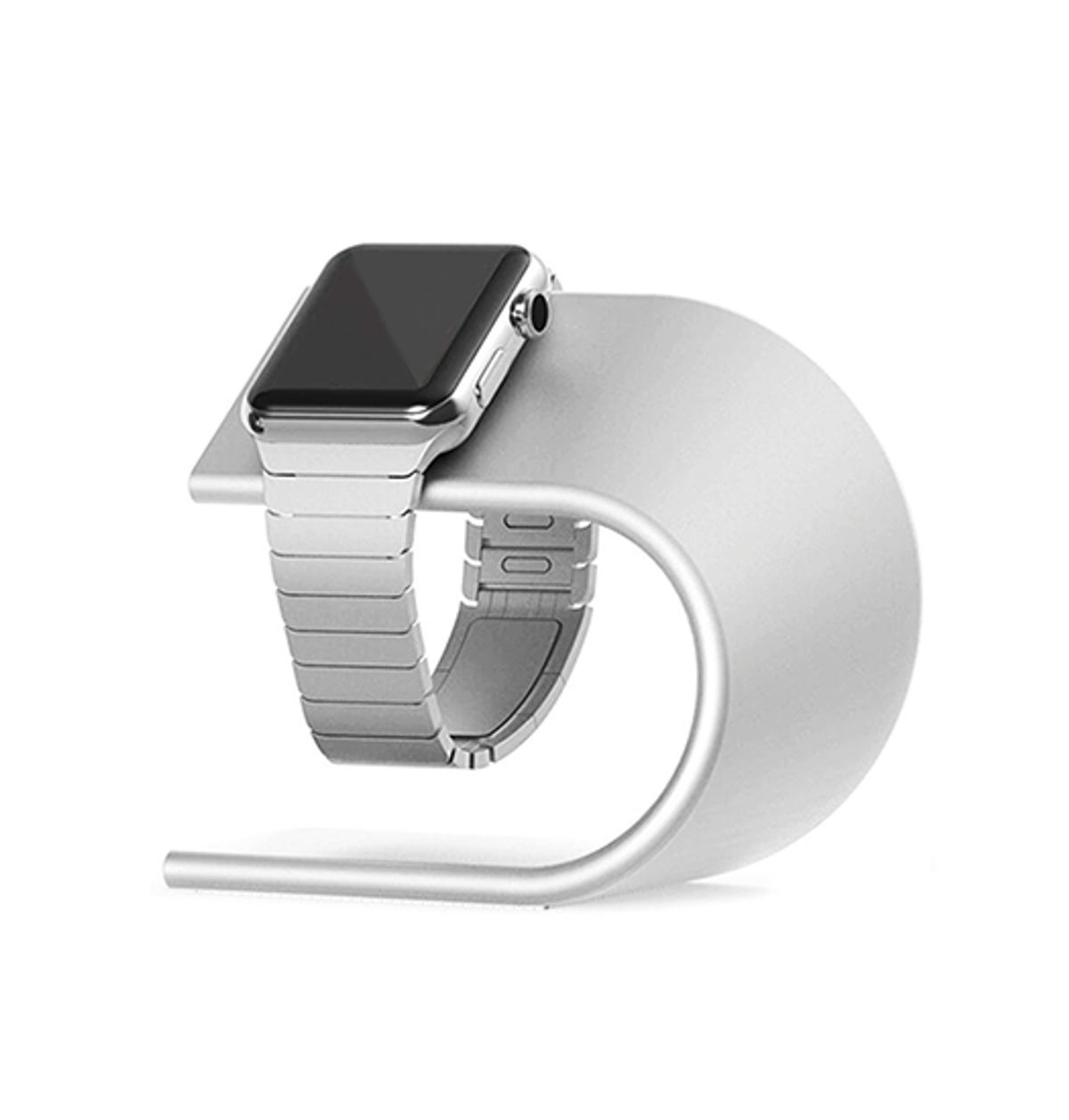 Apple Watch - CNC Aluminium Dock / Oplader Stand - Sølv