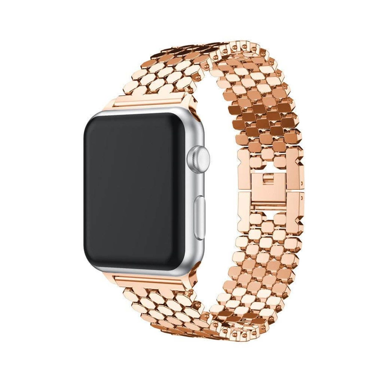 Apple Watch Dotted Rustfri Stål Rem Rose (38/40 mm) - iHero