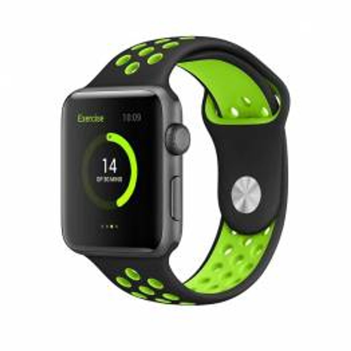 Apple Watch rem i silikone - God til sport - Flere flotte farver, Størrelse 38, 40, 41 & 42mm, Farve Grøn