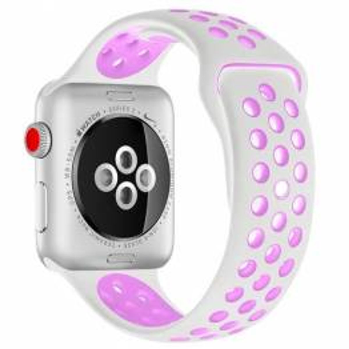 Apple Watch rem i silikone - God til sport - Flere flotte farver, Størrelse 38, 40, 41 & 42mm, Farve Lilla