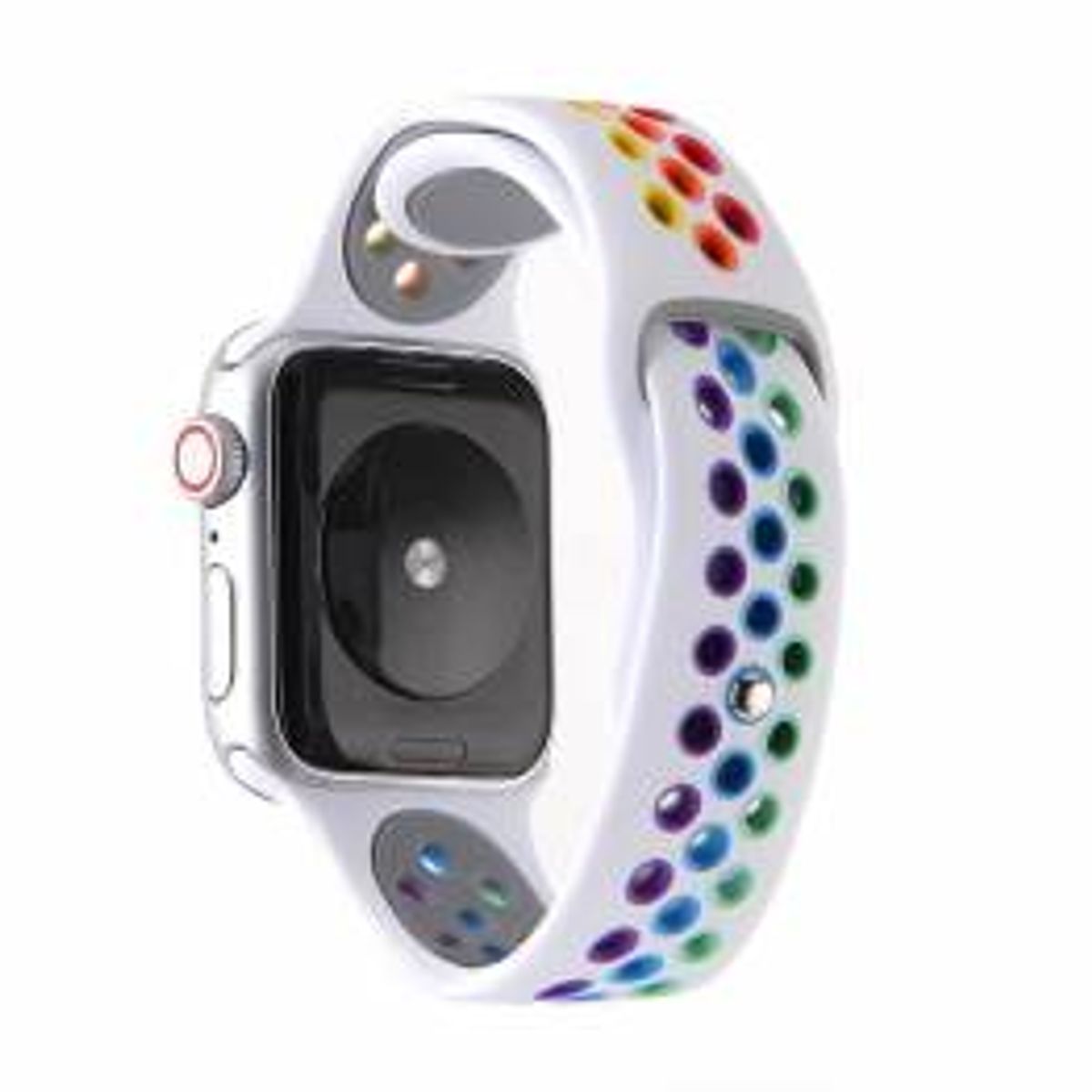 Apple Watch rem i silikone - God til sport - Flere flotte farver, Størrelse 42mm (2014-2018), 44, 45, 46 & 49mm, Farve Multifarvet