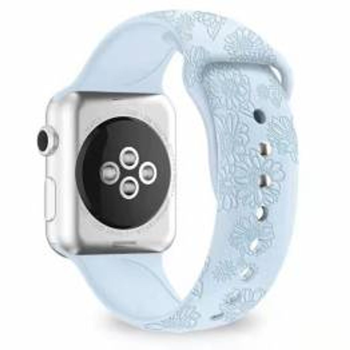 Apple Watch rem i silikone med solsikker 38/40/41/42mm - Himmelblå