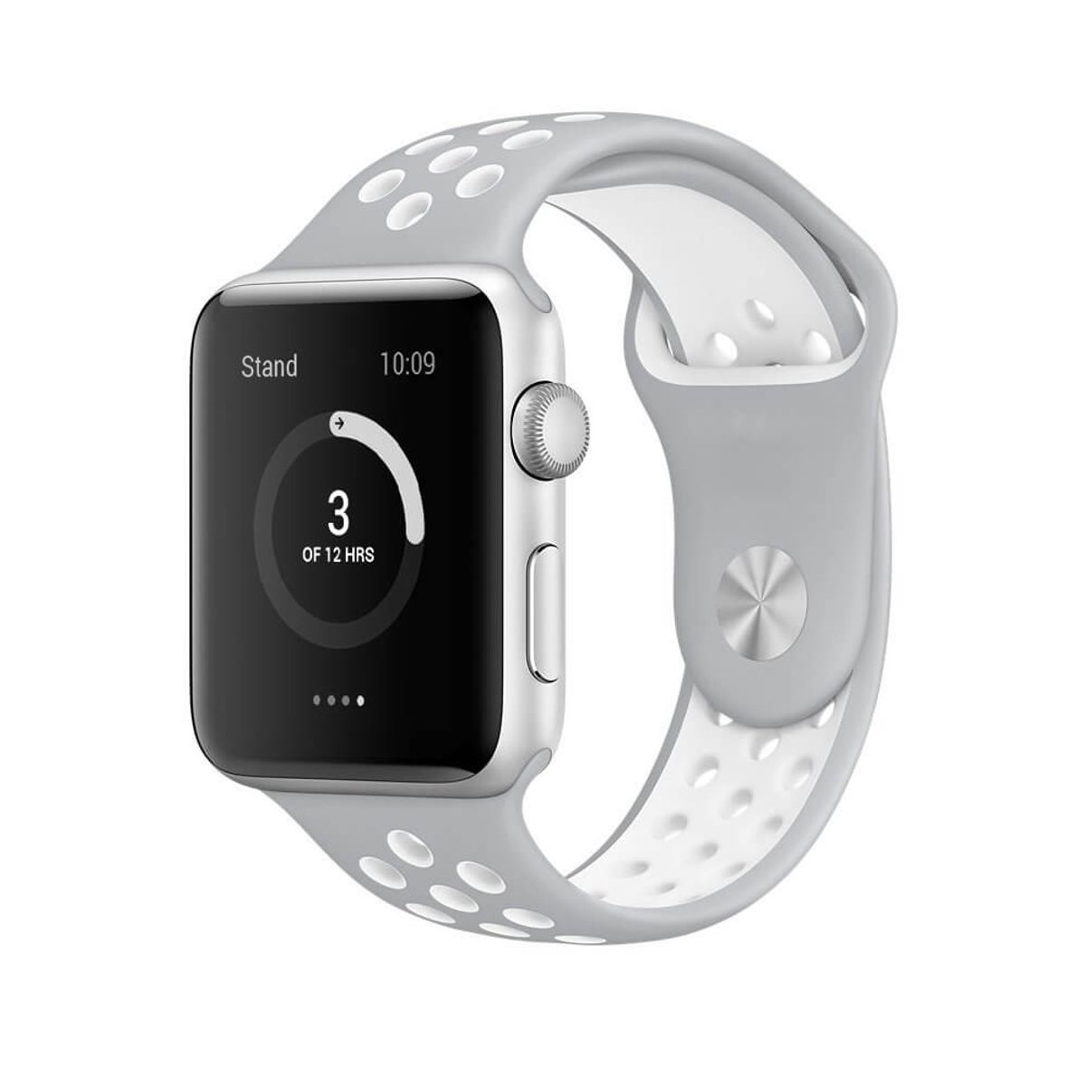 Apple Watch Sports Rem Grå/Hvid (38/40 mm) - iHero