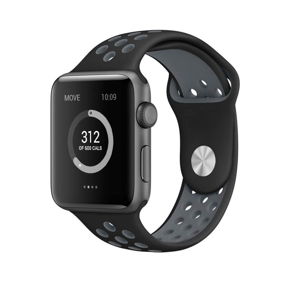 Apple Watch Sports Rem Sort/Grå (38/40 mm) - iHero