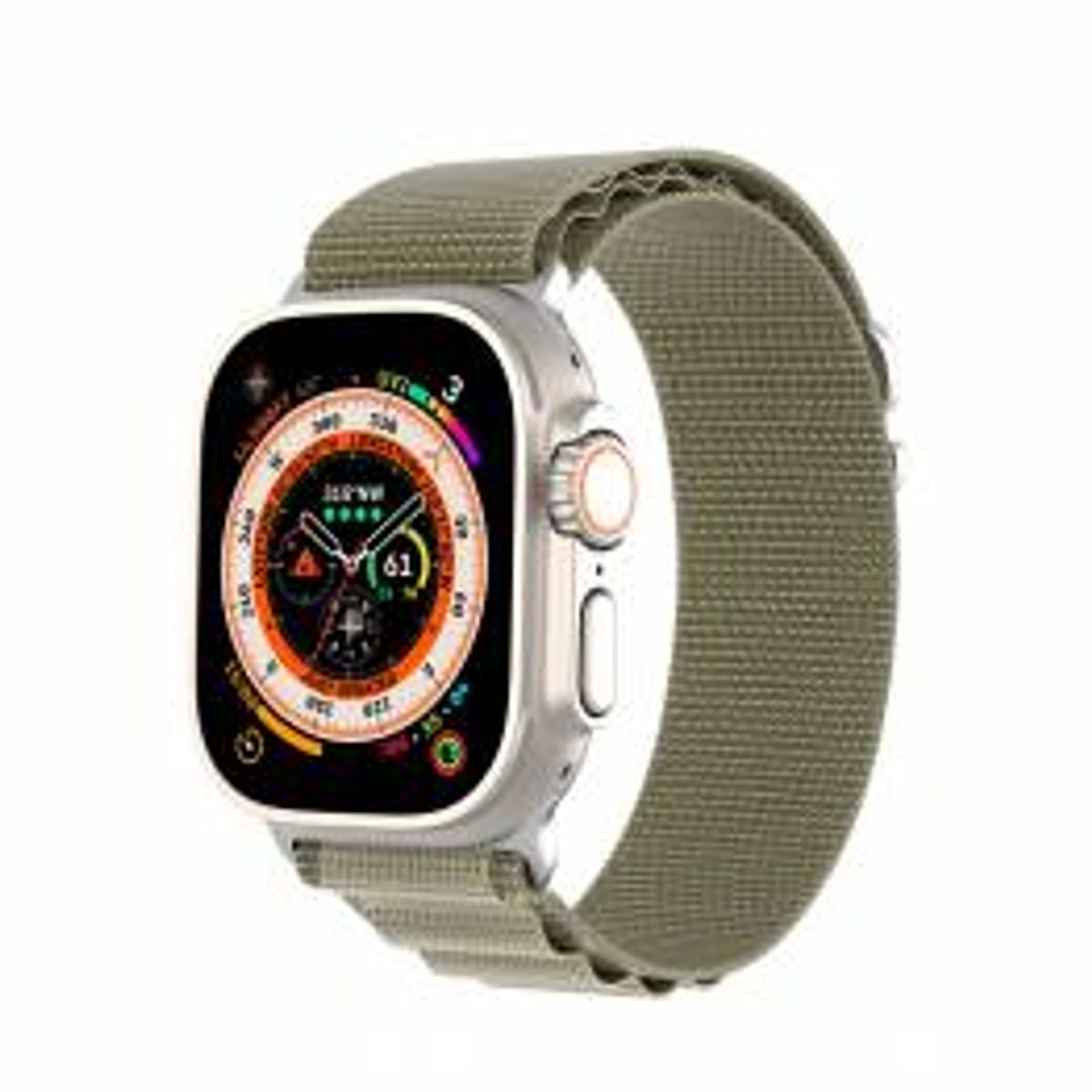 Apple Watch Ultra nylon Loop rem 44/45/46/49mm - Olivengrøn