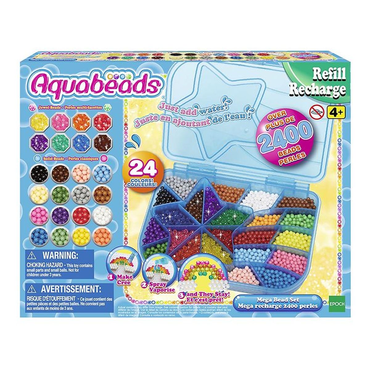 Aquabeads Perler - 2400+ stk. - Mega Bead Set - Multifarvet