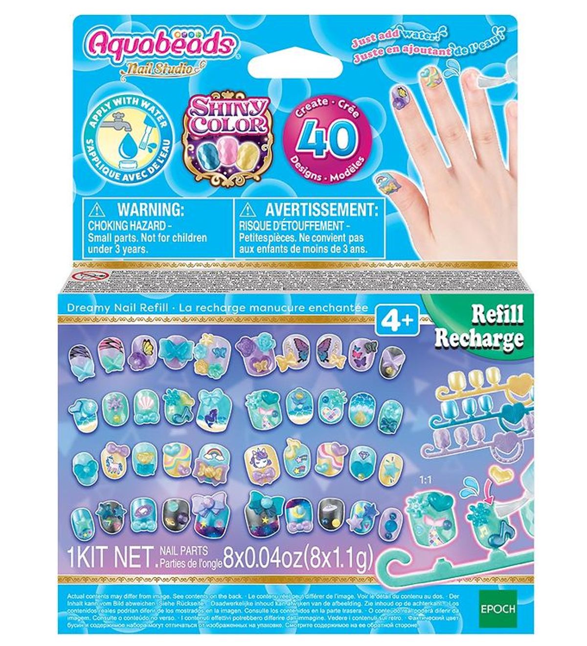 Aquabeads Perlesæt - Nail Studio - Dreamy Nail Refill