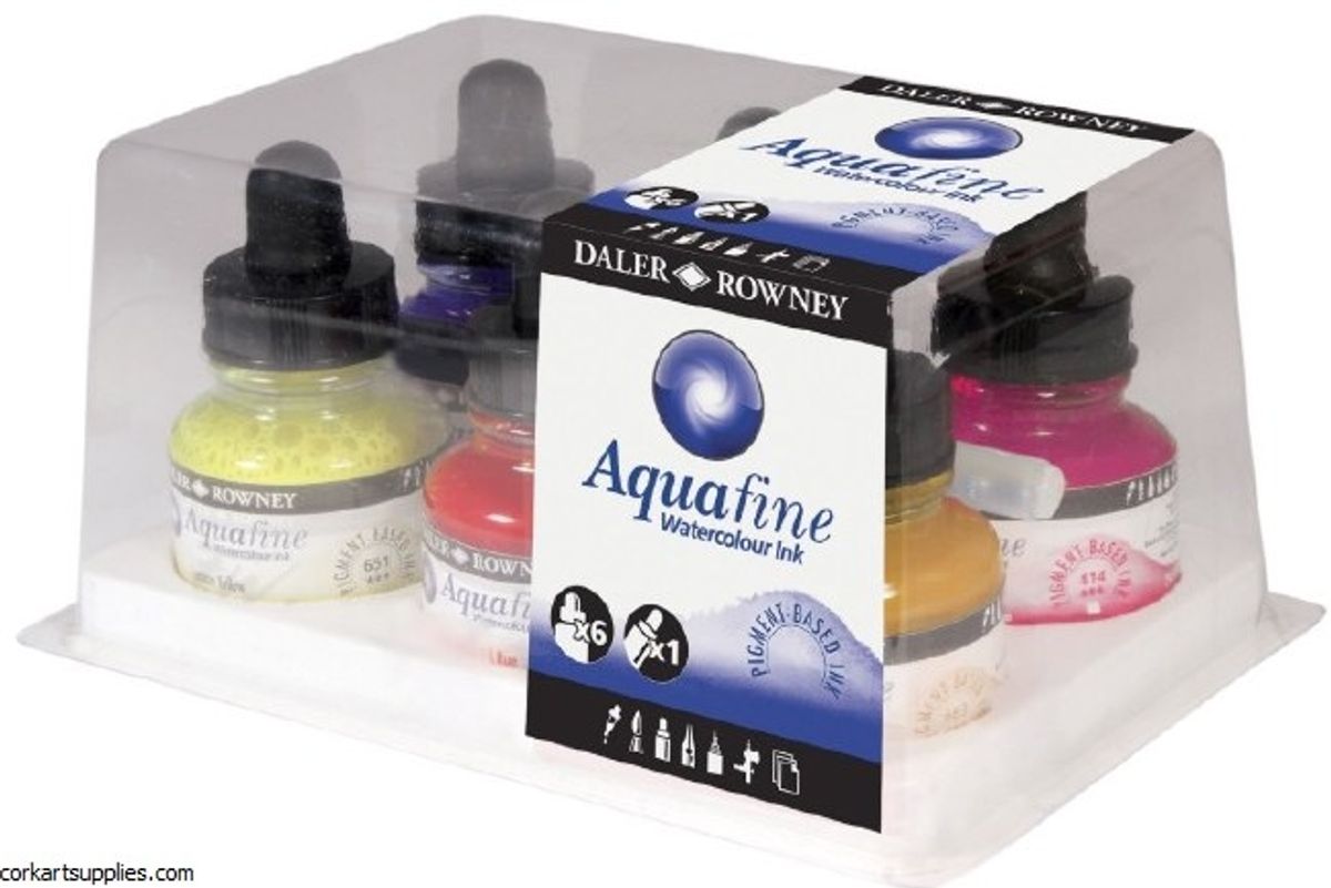 Aquafine Ink Set. 6x29,5 ml