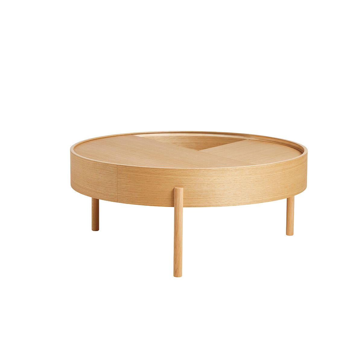 Arc Coffee Table, Ø 89 cm fra Woud (Oiled Oak)