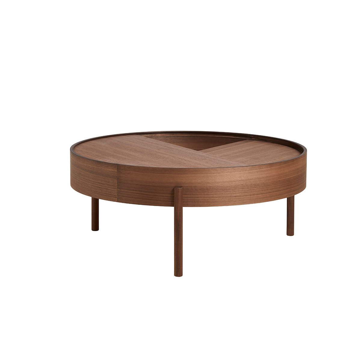 Arc Coffee Table, Ø 89 cm fra Woud (Walnut)