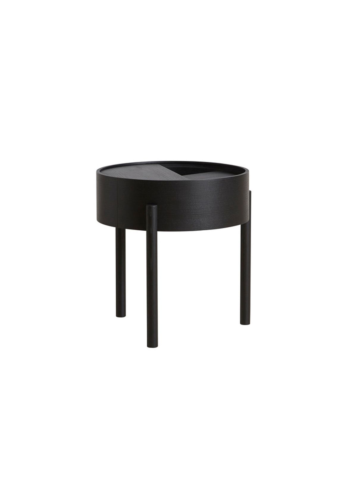 Arc Side Table fra Woud (Black painted ash)