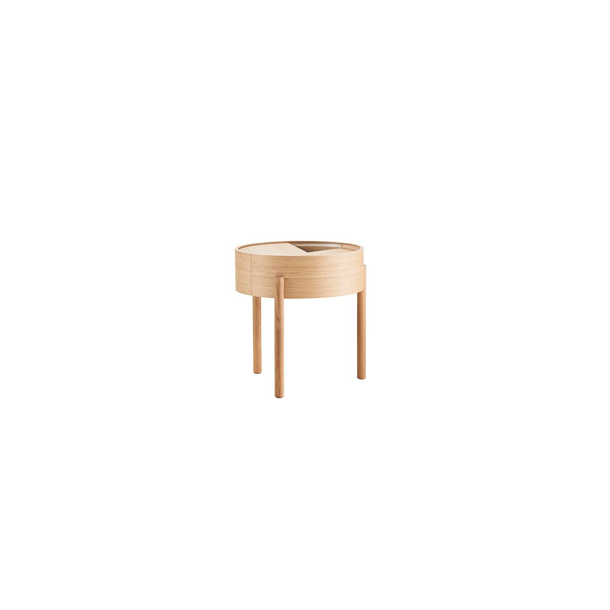 Arc Side Table fra Woud (White pigmented oak)