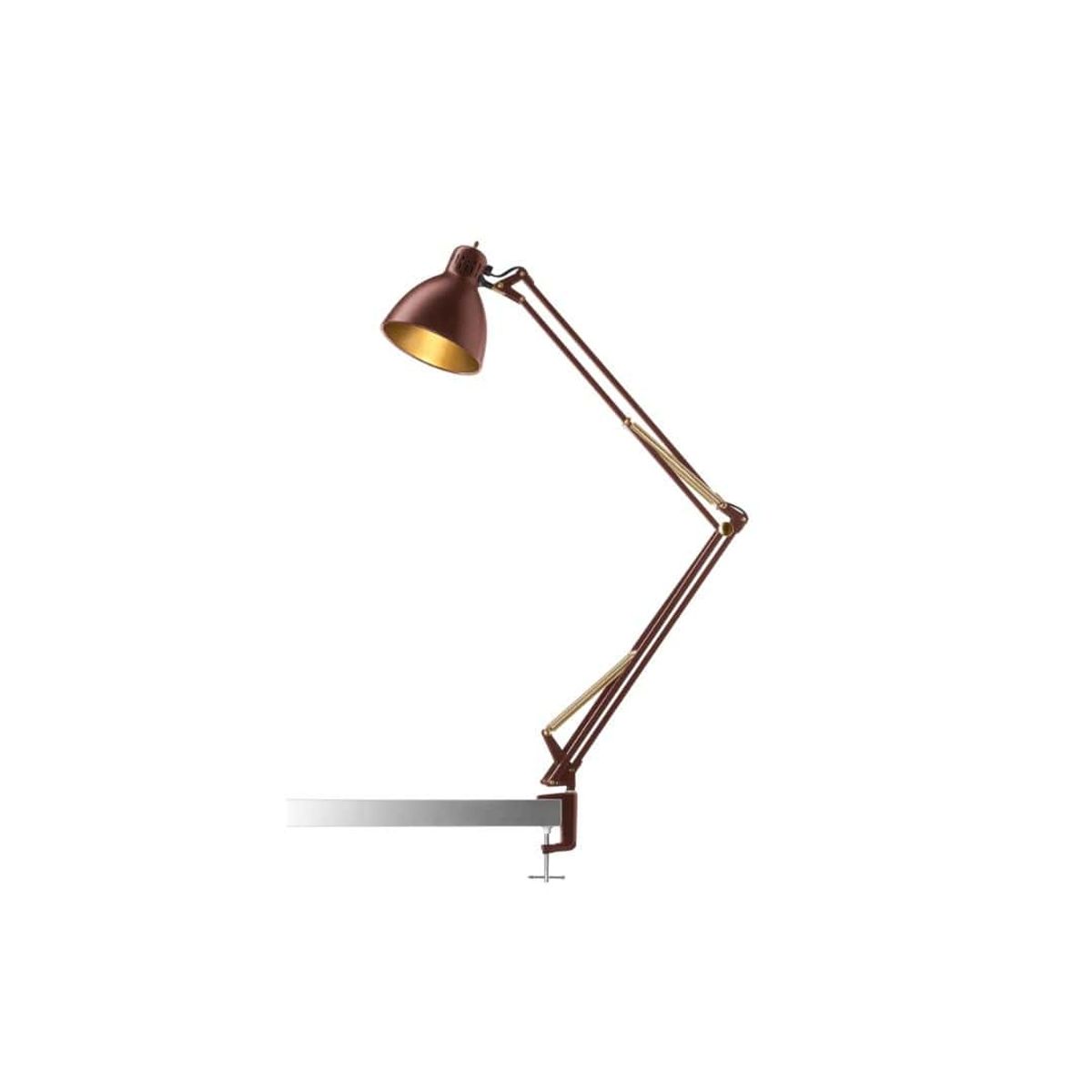 Archi T1 Junior Bordlampe med klemme Marmor Rød - Nordic Living