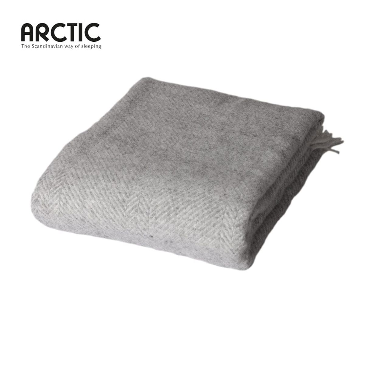 Arctic - Uldplaid Herringbone - Light Grey