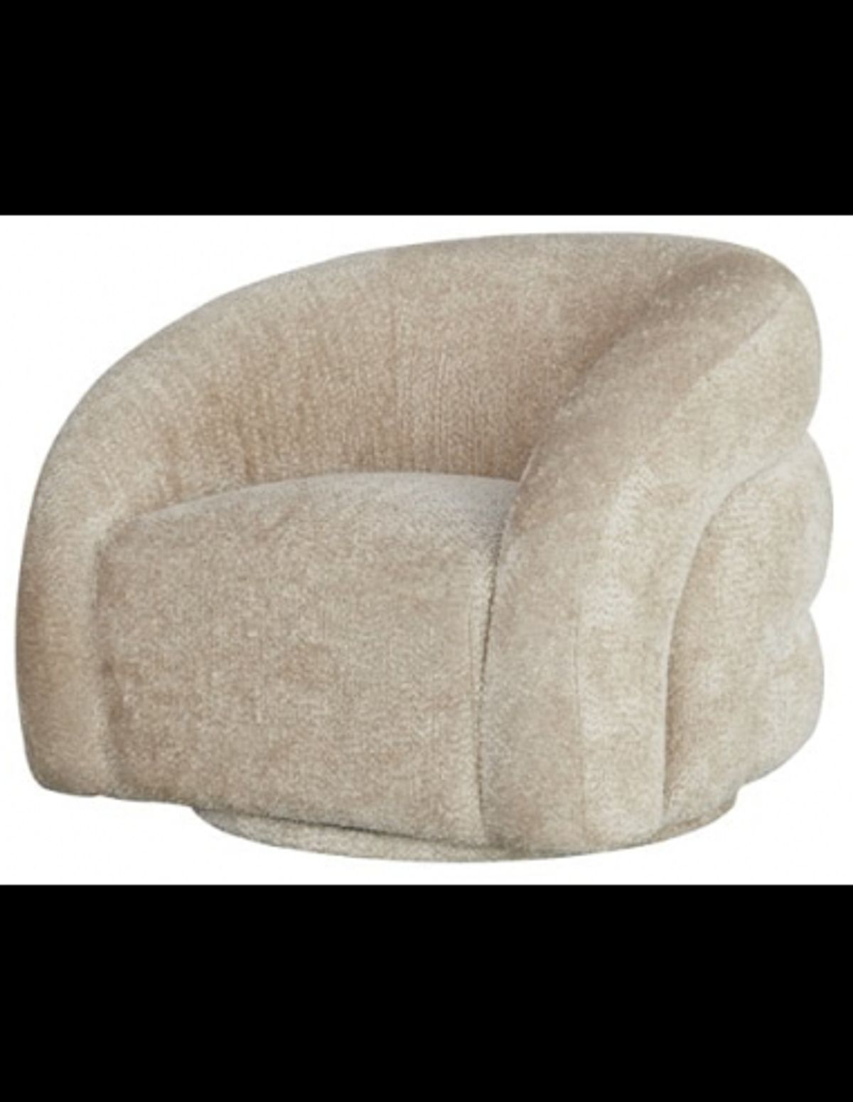 Arcus rotérbar lænestol i chenille polyester B89 cm - Beige