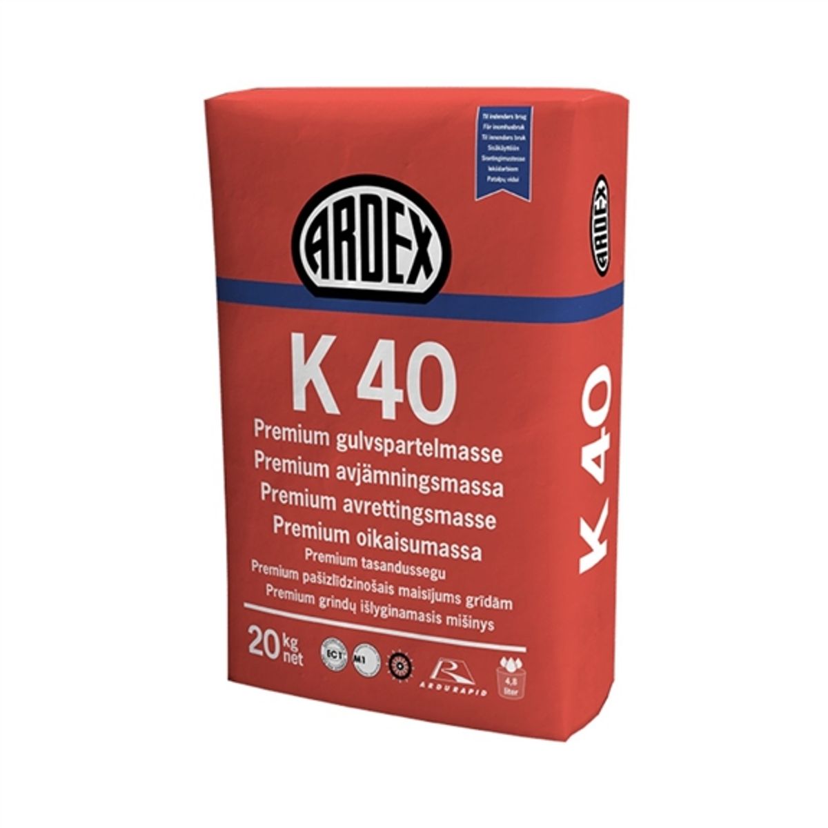 Ardex Premium Spartelmasse - K 40, rækker til ca. 13 m2