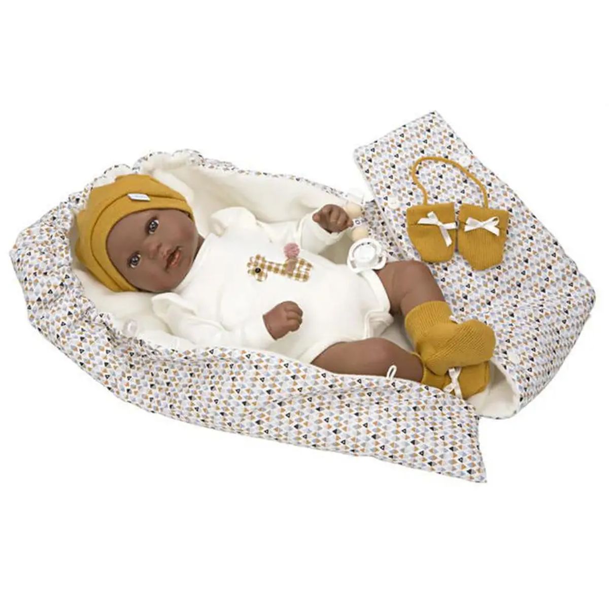 Arias Dukke Reborn Rafael 45 cm m. sovepose / Doll Reborn Rafael, 45 cm w. sleeping bag