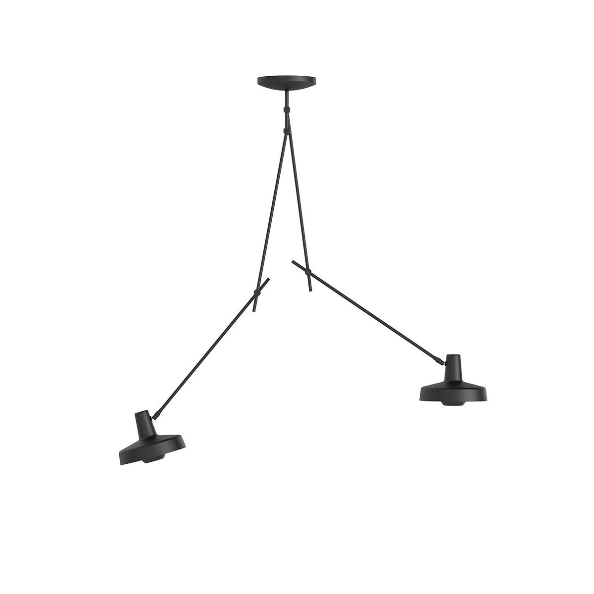 Arigato Double Long Loftlampe fra Grupa (Sort)