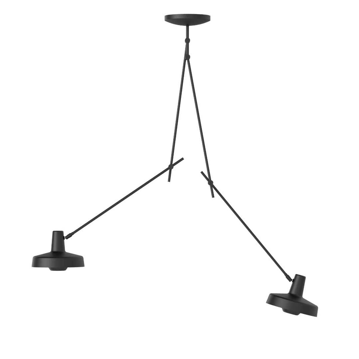 Arigato Loftlampe Dobbelt Lang Sort - Grupa Products